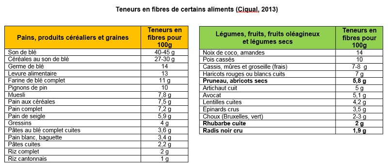 Fibres alimentaires, une action efficace sur le transit intestinal