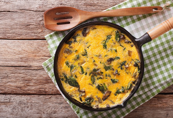 omelette herbes et champignons