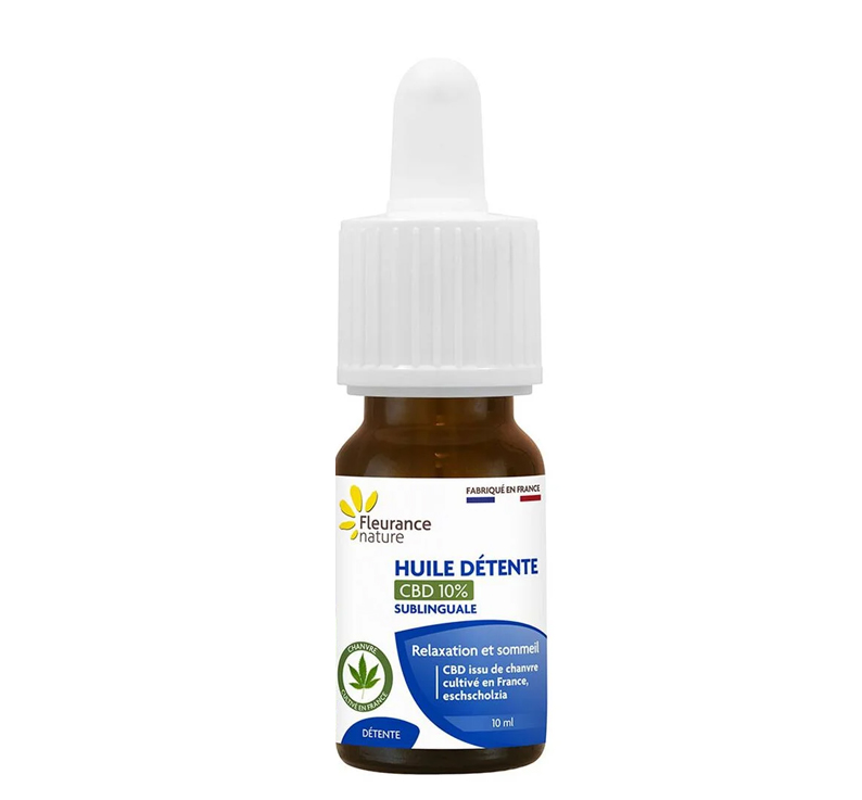 Huile détente CBD sublinguale